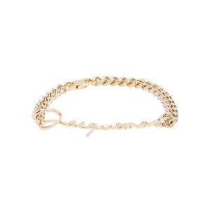 Jacquemus Golden-Tone Curb Chain Bracelet With Integrated Logo - NWT